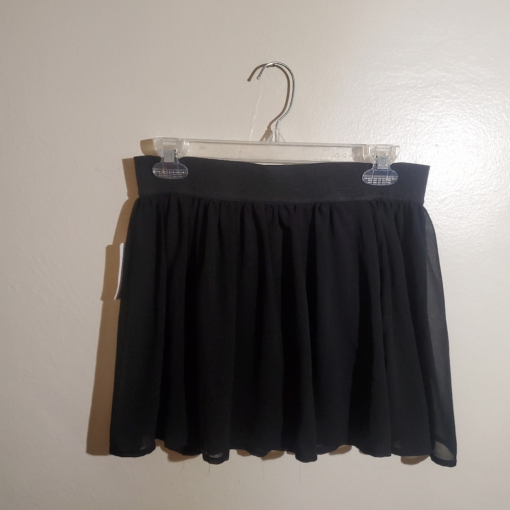 Black Mesh Skirt